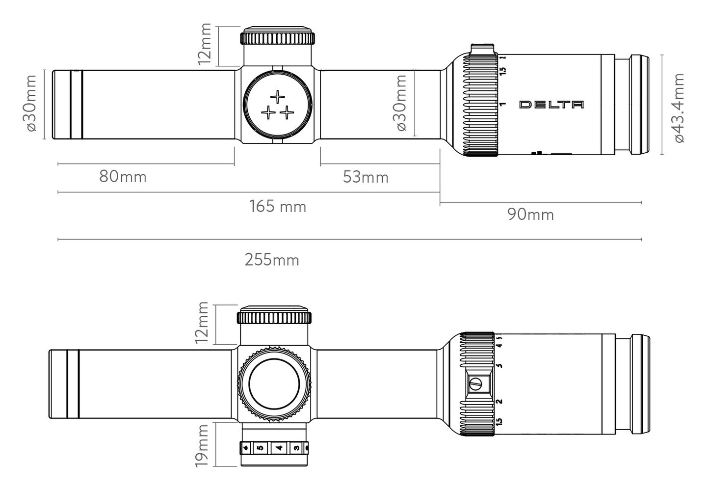 Luneta celownicza Delta Titanium HD 1-6x24 4A-S