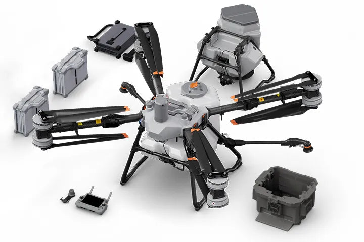 DJI AGRAS T100 Sprüh- und Streukombo – Set mit 3 Akkus und C12000 Netzteil