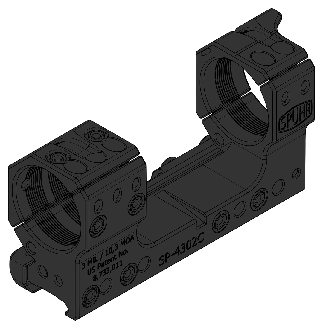 Montaż SPUHR SP-4302C (obejmy 34mm)