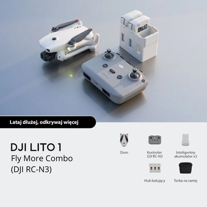DJI Lito 1 Fly More Combo (DJI RC-N3) – Dron 4K HDR 48 MP dla początkujących