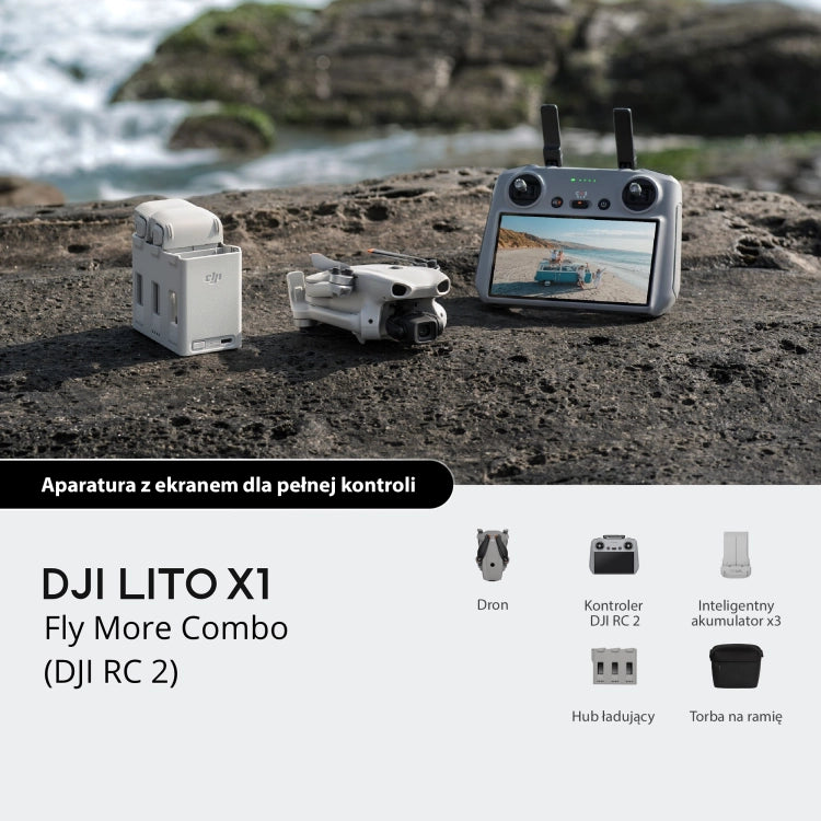 DJI Lito X1 Fly More Combo (DJI RC 2) + DJI Care Refresh 2 lata