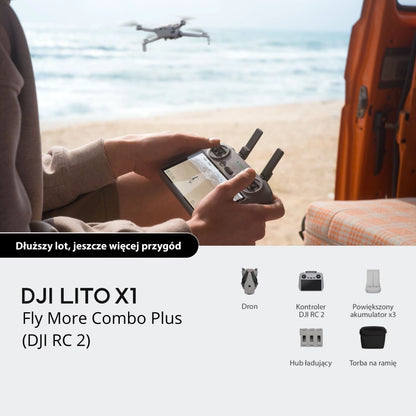 DJI Lito X1 Fly More Combo Plus (DJI RC 2) – Zestaw z Akumulatorami Plus, 52 min lotu