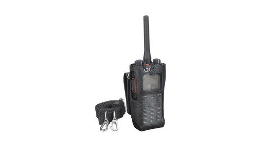 Hytera LCY003 – Leather case with belt clip and shoulder strap