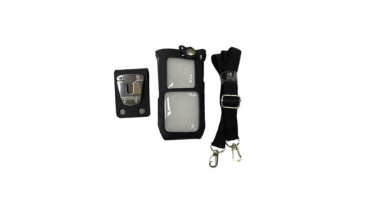 Hytera LCY025 – Leather carrying case with belt clip and shoulder strap