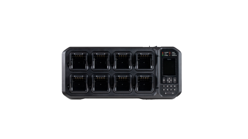 Hytera MCA16 – 8 stanowiskowa Inteligentna HySEIS SMART ładowarka z kolorow