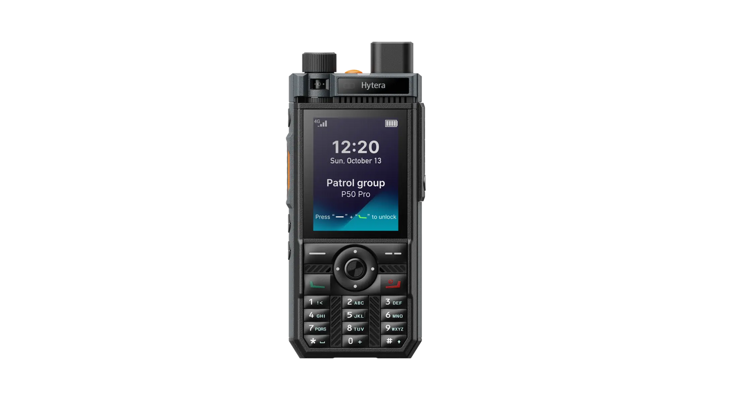 Hytera P50 Pro – Radiotelefon PoC 4G/LTE (Android, GPS, IP67, wyświetlacz)