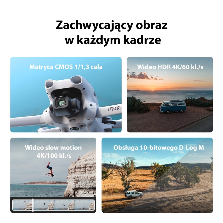 DJI Lito X1 Fly More Combo (DJI RC 2) – Dron 4K HDR 48 MP z kontrolerem RC 2