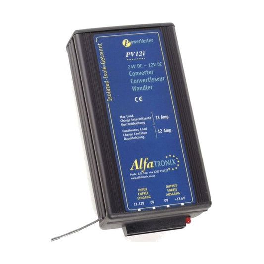 Przetwornica Alfatronix PowerVerter PV 12S 24 V na 12 V – zdjęcie poglądowe obudowy serii PV