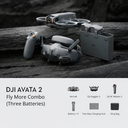 DJI Avata 2 Fly More Combo – zestaw FPV z 3 akumulatorami