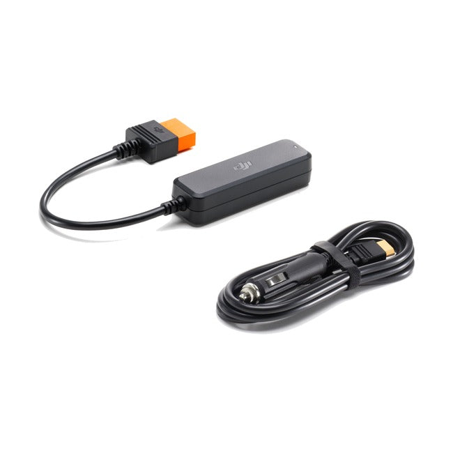 Kabel DJI Power Car – gniazdo samochodowe do SDC – zestaw, widok skośny