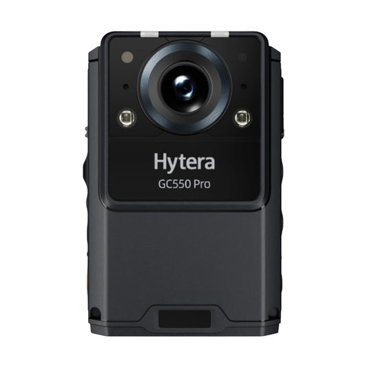 Hytera GC550 Pro – mini kamera nasobna 2K z obiektywem i diodami IR, widok z przodu