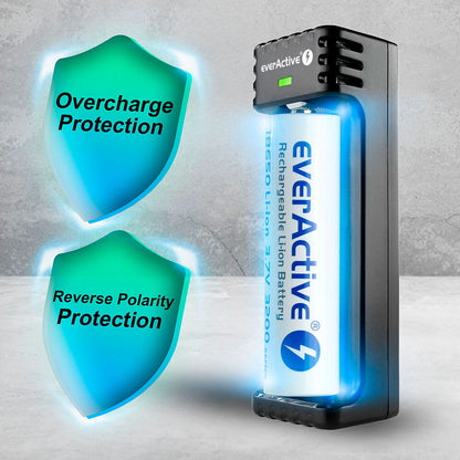 Ładowarka do akumulatorów cylindrycznych Li-ion everActive LC-100 – zdjęcie 2