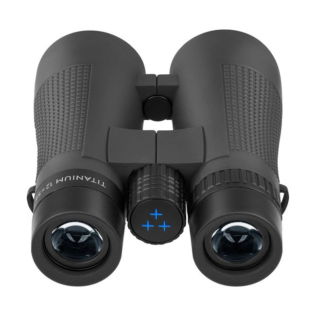 Lornetka Delta Titanium 12x56 ROH Gen2, widok z góry na mostek i okulary