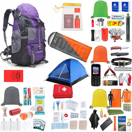 Plecak Ewakuacyjny z wyposażeniem ReadyPack X2 (fioletowy) – zdjęcie 2