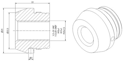 Hamulec wylotowy Sinus Brake stożkowy 1/2x28