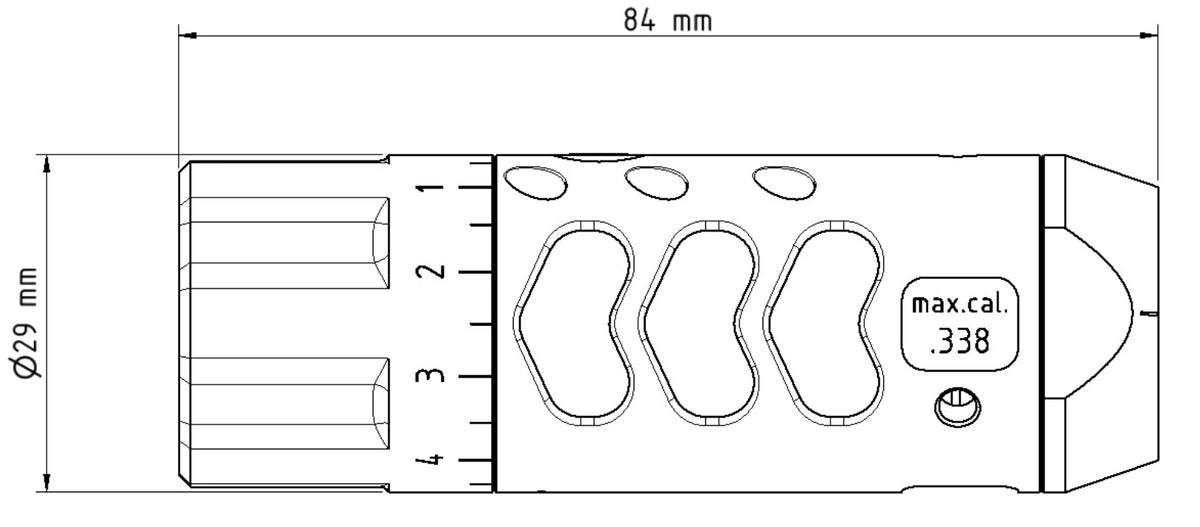 Hamulec wylotowy Sinus Brake stożkowy 5/8x24