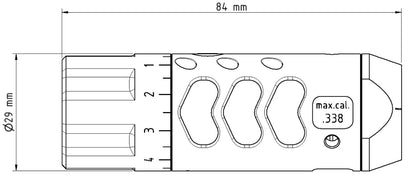 Hamulec wylotowy Sinus Brake stożkowy 5/8x24