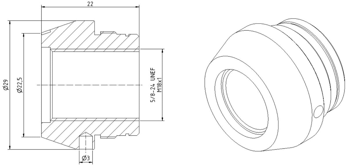 Hamulec wylotowy Sinus Brake stożkowy M15x1 H&K