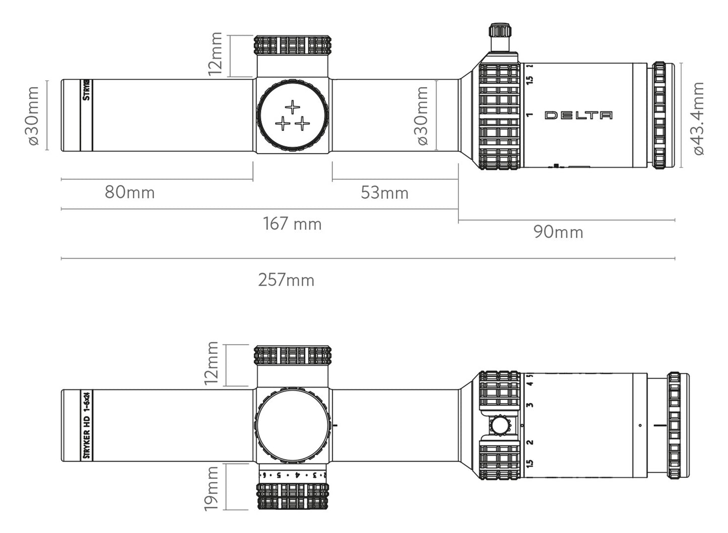Luneta celownicza Delta Stryker HD 1-6x24 DGMR