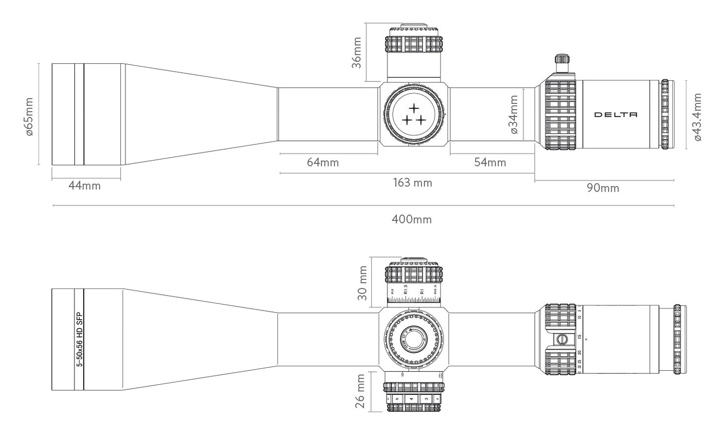 Luneta celownicza Delta Stryker HD 5-50x56 SFP DLS-2